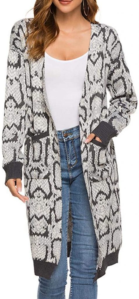 coat snakeskin womens cardigan